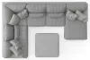 Jackson Furniture Industries 3480/62/30/76/28-18 Titan - 3 Piece Sectional With Comfort Coil Seating, 9 Included Accent Pillows And 1 Included Cocktail Ottoman (Right Side Facing Chaise) - Moonstruck