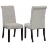 CoasterEssence 115182 Alana - Velvet Upholstered Dining Side Chair (Set of 2) - Sand