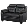 CoasterEveryday 506552 Finley - Upholstered Padded Arm Tufted Loveseat - Black