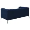CoasterEssence 509212 Chalet - Upholstered Tuxedo Arm Tufted Loveseat - Blue