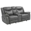 CoasterEveryday 650355 Conrad - Upholstered Padded Arm Glider Loveseat - Gray