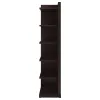 CoasterEveryday 800270 Alder - 6-Shelf Corner Bookcase - Cappuccino