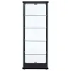CoasterEveryday 950170 Delphinium - 5-Shelf Clear Glass Curio Display Cabinet - Black