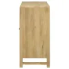 CoasterEssence 953556 Zamora - 3-Door Wood Accent Cabinet With Woven Cane - Natural