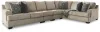 Ashley Furniture 56103S5 Ashley Furniture 56103S5 Bovarian - 4-Piece Sectional With LAF Loveseat - Stone