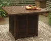 Ashley Furniture P750-665 Paradise Trail - Square Bar Table w/Fire Pit - Medium Brown