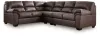 Ashley Furniture PC27705S4 Ashley Furniture PC27705S4 WillowBend - 3-Piece Sectional With LAF Sofa With Corner Wedge - Umber