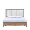 New Classic 00-B2123S-100 Anika - Storage 6/6 Eastern King Bed Only - White / Natural