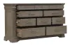 Pulaski Furniture P413-BR-K5-KIT3 Pulaski Furniture P413-BR-K5-KIT3 Madison Ridge - California King Panel Bed And Drawer Dresser With Mirror - Natural Bark