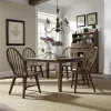 Liberty Furniture 382-DR-5RLS Liberty Furniture 382-DR-5RLS Hearthstone Ridge - 5 Piece Rectangular Table Set - Tobacco / Black