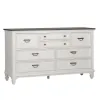 Liberty Furniture 417-BR31 Liberty Furniture 417-BR31 Allyson Park - 8 Drawer Dresser - Wirebrushed White / Charcoal