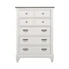Liberty Furniture 417-BR41 Allyson Park - 5 Drawer Wood Chest - Wirebrushed White / Charcoal