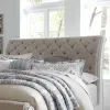 Liberty Furniture 244-BR22HU Liberty Furniture 244-BR22HU Magnolia Manor - King Upholstered Sleigh Headboard - Antique White
