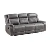 New Classic U2506-30-GRY Enzo - Sofa With Dual Recliner - Gray