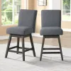 New Classic D4125-28-GRY High Line - Swivel Counter Chair (Set of 2) - Gray
