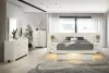 CoasterEssence 202990Q-S6P Jessica - 6 Piece Queen LED Bedroom Set - Cream White