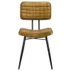 CoasterEssence 110642 Misty - Leather Upholstered Dining Side Chair (Set of 2) - Camel