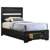 CoasterEveryday 206361T Miranda - Wood Twin Storage Panel Bed - Black
