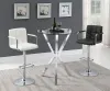 CoasterEssence 100186 Denali - Round Glass Top Bistro Bar Table - Chrome