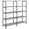 CoasterEveryday 801544 Analiese - 4-Shelf Double Bookshelf - Gray Driftwood