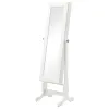 CoasterEssence 901804 Batista - Cheval Mirror With Jewelry Storage - White