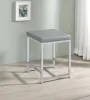 CoasterEssence 935933 Umbridge - Upholstered Square Padded Cushion Vanity Stool - Light Gray