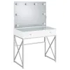 Coaster Fine Furniture 936164 Eliza - Vanity Set With Lighting & Stool - White And Chrome