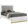 Coaster Fine Furniture 224771KE Caraway - Wood Eastern King LED Panel Bed - White