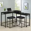 Coaster Fine Furniture 182724 Hawes - 4 Piece Multipurpose Counter Height Table Set - Black