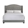 Intercon UB-BR-RHYQEN-SMK-C Intercon UB-BR-RHYQEN-SMK-C Rhyan - Upholstered Queen Bed - Smoke Finish
