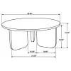 Coaster Fine Furniture 721998 Dale - Round Solid Mango Wood Coffee Table - Brown