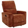 Coaster Fine Furniture 609576 Navarro - Chenille Upholstered Glider Recliner - Burnt Orange
