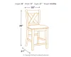 Ashley Furniture D388-124 Caitbrook - Upholstered Barstool (Set of 2) - Gray