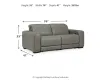 Ashley Furniture U94202S10 Ashley Furniture U94202S10 Correze - 2-Piece Power Reclining Sectional - Gray