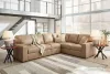 Ashley Furniture 38006S4 Ashley Furniture 38006S4 Bandon - 3-Piece Sectional With Laf Loveseat - Toffee