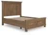 Ashley Furniture PCB779B11 Ashley Furniture PCB779B11 Feddinger - Queen Panel Storage Bed - Medium Brown