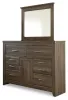 Ashley Furniture B251B1 Ashley Furniture B251B1 Juararo - Dresser, Mirror - Dark Brown