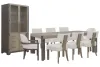 Pulaski Furniture P402240-KIT79 Pulaski Furniture P402240-KIT79 Anderson Park - Leg Dining Table With 6 Klismos Dining Chairs, 2 Host Chairs And China Cabinet - Moose Trail / Frontier Brown