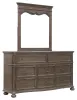Pulaski Furniture P412-100110 Pulaski Furniture P412-100110 Saddle Creek - Dresser With Mirror - Timber Brown