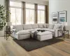 Jackson Furniture Industries 1345/72/30/75/28-11 Jackson Furniture Industries 1345/72/30/75/28-11 Harper - 3 Piece Sectional With LSF Chaise And Cocktail Ottoman - Oyster