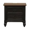 Liberty Furniture 615-BR61-B Americana Farmhouse - 2 Drawer Nightstand With Charging Station - Black