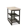Riverside Furniture 77712 Riverside Furniture 77712 Capri - Chairside Table - Alabaster Travertine