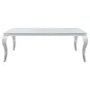 CoasterElevations 115081-S5G Carone - 5 Piece Rectangular White Glass Dining Set - Gray