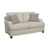 CoasterElevations 511092 Glenn - Upholstered English Arm Loveseat - Light Gray And Blue
