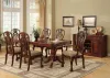 Furniture of America CM3222T-TABLE George Town - Dining Table With Double Pedestals - Cherry
