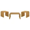 Coaster Fine Furniture 709818-S3 Cahya - 3 Piece Rattan Coffee And End Table Set - Natural