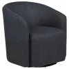 Coaster Fine Furniture 903223 Mossbrook - Fabric Upholstered Swivel Accent Chair - Anthracite