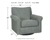 Ashley Furniture A3000002 Renley - Swivel Glider Accent Chair - Ash