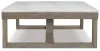 Ashley Furniture T789-1 Loyaska - Rectangular Cocktail Table - Brown / Ivory