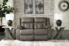 Ashley Furniture 6880486 First Base - Reclining Loveseat - Gunmetal